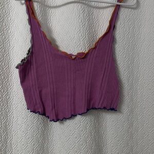 Purple Ribbed  Top